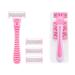 : Gaobangm Gaobangm women's razor women's razor + 3 replacement blades for razor blades 5.5 x 15 cm spicy and skin-friendly designed for armpit and pubic hair pink