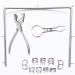 NA Dental Rubber Dam Tool Set Clip + Frame + Punch + Tweezers Oral Kit