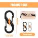 20-Piece Stainless Steel S-Carabiner Keychain Set | Locking Carabiner Hooks for Outdoor Fishing Camping & Hiking - Buy Online on GoSupps.com