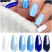 Vishine Gel Nail Polish Set- Summer Blossoms 6 Colors Blue White Nail Gel Polish Kit Soak Off LED Lamp Gel Nail Kit Nail Art Manicure Salon Home DIY Set - Buy Online on GoSupps.com