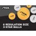 STIGA Performance 4 Player Ping Pong Paddle Set with 6 3 Star Orange and White Balls - Buy Online on GoSupps.com