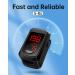 Fingertip Pulse Oximeter - Mini Oxygen Saturation Monitor with Graph Display & Alarm - iOS/Android Compatible (Black) - Buy Online on GoSupps.com