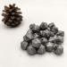 50pcs Metallic Silver 17mm Silicone Icosahedron Beads for Mom Necklace Making - Buy Online on GoSupps.com