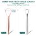 Easkep Tongue Scraper - 2 Pack Stainless Steel Tongue Cleaner with Carrying Bag for All Ages - Gold - Buy Online on GoSupps.com