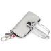 MMOWW foldable reading glasses for women and men with telescopic pole with zipper Key trailer Mini anti blue light glasses (silver +2.5) silver 2.5 x
