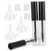 Beavorty 1 Set Mascara Tube Funnel Eyelash Wand Tube Mascara Tubes DIY Mascara Bottle Cosmetic Black Plastic