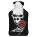 Skull Rose Hot Water Bottle With Cover Plush Bed Bottle Hand Warmer For Adults And Children 26.5X15.3cm