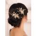 Kercisbeauty Gold Leaf Champagne Crystal Hair Comb Set for Women Wedding Bridal Hair Accessories Hair Styling Art Deco Boho Jewelry - Buy Online on GoSupps.com