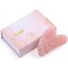 Pink Quartz Gua Sha Tool for Face, Eyes, Body - Jade Stone Facial Massage Tool for Skin Care - Reduce Puffiness and Wrinkles - Buy Online on GoSupps.com