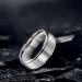 JEROOT Titanium Magnetic Rings | Step Edge Sleek Design 8mm Silver Magnetic Rings with Strong Magnets | Jewelry Gift Box | 3500 Gauss | Men Women - Buy Online on GoSupps.com