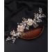 Deniferymakeup Flower Bride Wedding Hair Vine with Combs Gold Leaf Bridal Headband Opal Rhinestones Hair Breath Accessories for Women and Girls - Buy Online on GoSupps.com