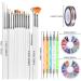 Teenitor 3D Nail Art Kit with 15 Gel Brushes, Dotting Pen, Rhinestones & Striping Tape - Nail Design Set for False Acrylic Nails - Buy Online on GoSupps.com