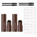 LXZJJM Eyebrow Stamp Stencil Kit - Long-lasting Smudge-free Brow Makeup | Natural and Smooth Texture | Multifunctional | Includes 10 Brow Shapes & Stamps | Reusable eyebrow stencils (02 natural brown 2pcs)