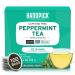 HANDPICK Peppermint Tea Bags (100 Count) Non-GMO 100% Pure Peppermint Herbal Tea Bags - Minty Fresh & Cool flavor | Premium Round Eco-conscious Tea Bags Peppermint Tea 100 Count (Pack of 1)