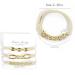 Elastic Bracelet Hair Ties - Mesen 3PCS Hair Ties Bracelet with Gold Metal | Stylish Accessory for Hair and Wrist | Ideal for Outdoor Sports and Activities - Buy Online on GoSupps.com
