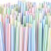 Pack of 400 Comfortably Packaged Flexible Disposable Plastic Drinking Straws 8.2 Inches Tall Colorful Stripes - Buy Online on GoSupps.com