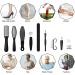 10-in-1 Stainless Steel Pedicure Tools Set for Foot Care | Foot Callus Remover Kit for Men and Women - Black - Buy Online on GoSupps.com
