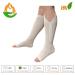 Seniors Care 15-20 mmHg Zipper Compression Leg Calf Open Toe Socks - White Small-Medium | Optimal Support for Swelling & Circulation - Buy Online on GoSupps.com