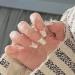 French Tip Press on Nail Long White Rhinestones Stick on Nail False Fake Nail with Glue for Women Girl Nail Art - Buy Online on GoSupps.com