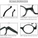 Buy Kodilin Round Square Reading Glasses for Men & Women - Anti-Blue Light Gaming Glasses (Black+Red 1.0) - 2 Pieces with Spring Hinge - Buy Online on GoSupps.com