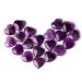 XIANNVXI 10 Pcs Amethyst Crystal Heart Natural Amethyst Crystal Stones Polished Love Palm Pocket Stones Gemstones Reiki Purple Crystal Gifts Purple - Amethyst