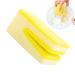 Huyath Scrub Sponges Kitchen U-Shaped Dish Scrubber Scouring Pad | Kitchen Sponges and Scrubbers Dish Wash Sponge Scrubbing Sponge for Cleaning Dishes Yellow