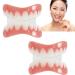 Snap on Teeth You Can Eat with - Adjustable Snap-On Dentures, Cover The Imperfect Teeth, Denture Teeth Temporary Fake Teeth for Snap on Instant & Confidence Smile (Top&Bottom 2pair, Male) Top&Bottom 2pair Male