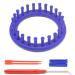Katech Round Knitting Looms Set - 14 cm Diameter Blue Plastic Weaving Looms for DIY Scarf and Hat Making - Crochet Hook and Needle Included - Knitting Lovers Craft Kit (Blue, 5.5 inch) - Buy Online on GoSupps.com