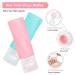 14 Pack Silicone Travel Bottles for Toiletries - TSA Approved Leak Proof Containers for Cosmetics, Shampoo, Conditioner, Lotion - BPA Free (3.04 oz) - Colorful - Buy Online on GoSupps.com