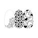 For The Cause - Color Street Nail Strips (Clear Overlay)  Black Outline on Clear Background  FDL054
