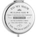 KUKEYIEE to My Mom Travel Makeup Mirror  Sliver Engraved Travel Pocket Cosmetic Compact Makeup Mirror Gifts for Mother  Mom  Mother's Day  Birthday  Christmas from Son Daughter