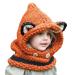Azornic Baby Girls Boys Winter Hat Scarf Earflap Hood Scarves Caps for 2-8 Years Kids M Orange