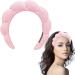 SPA Headband for Women Bubble Headband for Washing Face Makeup Removal Sponge Padded Headband Skincare Makeup Terry Cloth Headband (Pink)
