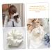 Wooneky 5pcs Bridesmaid Hair Accessories - Satin Elastic Hair Bands and Scrunchies Set in White - Wedding and Girls Hair Wrap - Buy Online on GoSupps.com