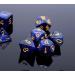 CREEBUY Dark Blue Mix Black Nebula DND Dice Set - 7Pcs Polyhedral Dice for D&D RPG with Dice Bag - Buy Online on GoSupps.com