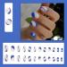 JUSTOTRY 24 Pcs Short Dark Blue French False Nails - Swirl Design Press on Nails for Women | Nail Art Glue Included - Buy Online on GoSupps.com