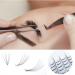 B&Q LASH 5D-0.10C-9mm Pre Made Fan Eyelash Extensions | Short Stem Russian Volume Lashes 5D-0.10 | 7D 0.07-0.10 Pre Made Russian Lashes - Buy Online on GoSupps.com