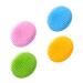 Beaupretty 4 pieces comb shampoo scrubber bathroom bush scalic massage brush silicone shampoo brush scalp massagers Hand massage devices men and women plastic hair accessories