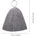 2-Piece Felt Sauna Hat Set - Wool Fitness Accessories for Women - Gray Sauna Caps & Bath Headgear - Buy Online on GoSupps.com