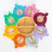 Nohla Bamboo Baby & Toddler Suction Plate Bowl Set with Silicone Spoon - Eco-Friendly BPA-Free - Cherry Cherry - Buy Online on GoSupps.com