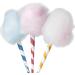 Cotton Candy Cones with Colorful Swirling Stripes - 30 Pcs (Assorted Red Blue Yellow) - Buy Online on GoSupps.com