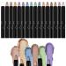 Cream Eyeshadow Stick Highlighter Eyeshadow Pencil Crayon Glitter Eyeshadow Stick Long Lasting Waterproof Eye Shadow Highlighter Stick Make Up Eyeshadow Shimmer Stick (16Pcs Multi-colored)