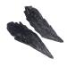 Natural Quartz Crystal 1pcs Natural Quartz Feather Shape Black Tourmaline Jet Stone Crystal Cluster Home Decor Collect Minerals Divination Home Office Decor ningxiao (Size : 10-30g)