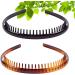 FRCOLOR 2 Pieces Teeth Comb Headbands Unisex Hard Plastic Tooth Hairband Anti-slip Hair Hoops Daily Headdress Hair Accessory for Women Men(Coffee Black) - Buy Online on GoSupps.com