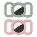 Bouertou Apple airtag Locator Cover,GPS Cases,Suitable for Apple airtag , Dog cat Accessories Collar Anti Loss Locator,Anti Loss Positioning Tracker for The Elderly Children Bag 2pack, Avocado Pink