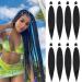 Braiding Hair Pre Stretched Braiding Hair Extensions 30 Inch 8 Packs Long Prestretched Crochet Braids Hair Hot Water Setting Premium Yaki Texture(1B) 30 Inch (Pack of 8) 1B