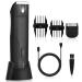 Beesjuy Men's Body Hair Trimmer Waterproof and Dry Use LED Light Ceramic Blade Matte Material 100 Minutes Battery Life