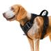 Etaccu dog harness without train and chokes with handle adjustable no-pull dishes breastware safety harness Reflectioning softly upholstered breathable medium dogs black L