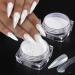GZMAYUEN White Pearl Chrome Nail Powder - Ice Aurora Pigment Powder for Mirror Effect Nails (3Pcs) - Buy Online on GoSupps.com