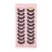 UAMOU Lashes Volume Fluffy Dense Russian Curling Fake Eyelashes Mink Eyes Extension Russian Strip Lashes handmade Cheerfully (Color : 10pairs 7D-08 Size : 5 Boxes)